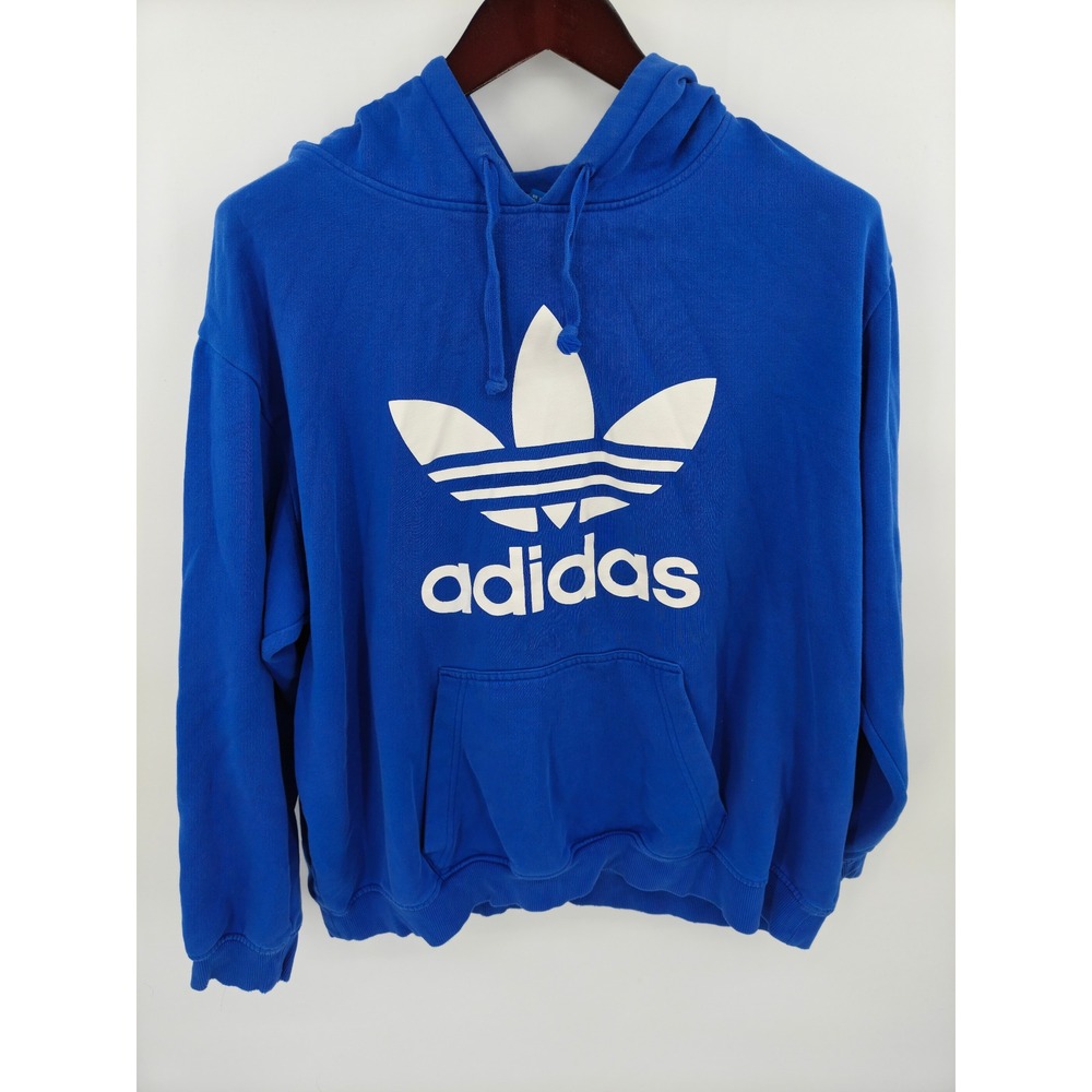 Adidas Originals Mens Trefoil Logo Pullover Hoodie Royal Blue XL XL/TG